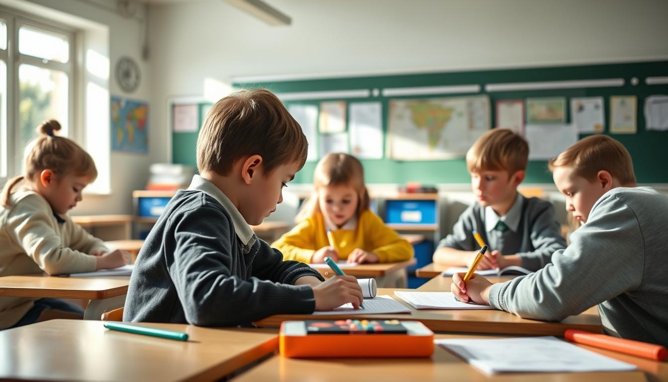 Student preparing for exams with study materials